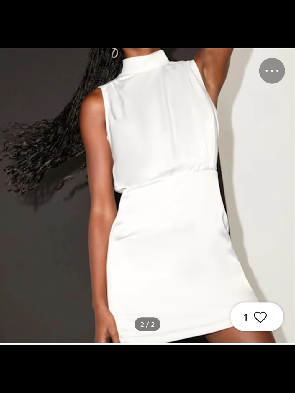 Lulu's White Sleeveless Mock Neck Mini Dress